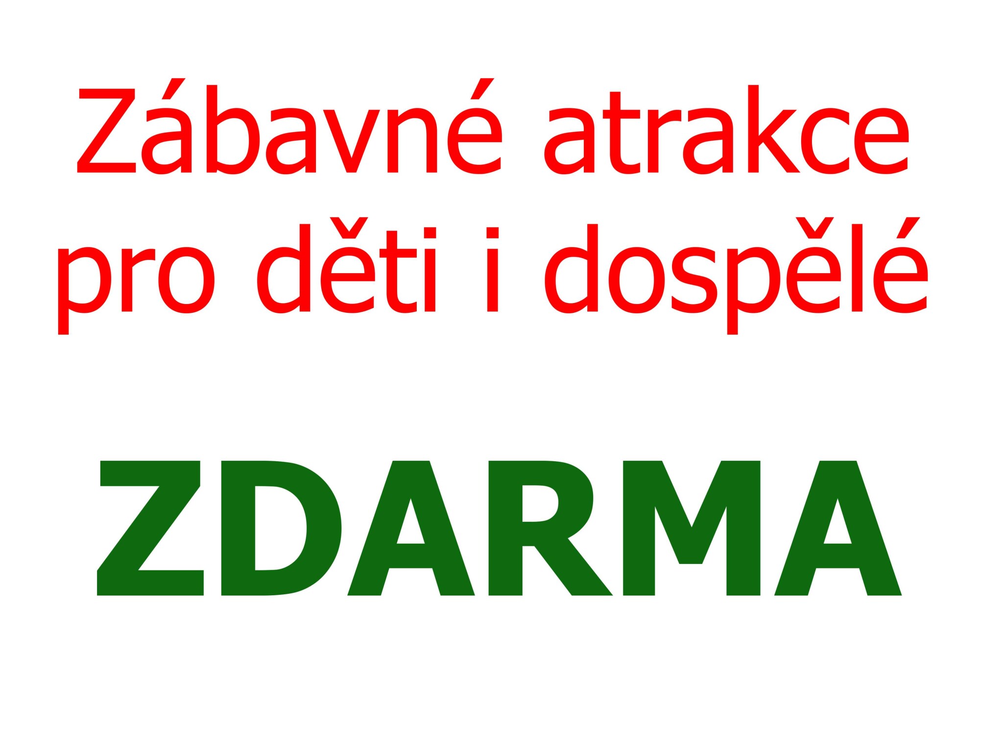 Atrakce zdarma